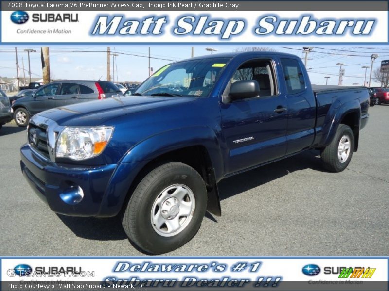 Indigo Ink Pearl / Graphite Gray 2008 Toyota Tacoma V6 PreRunner Access Cab