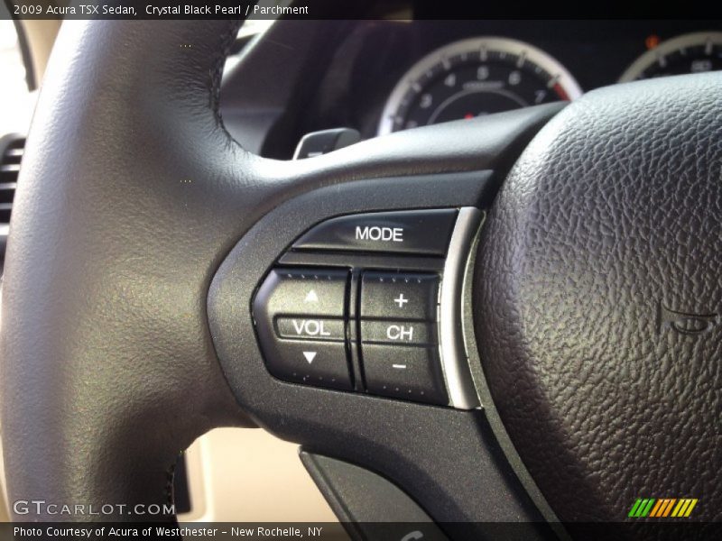 Crystal Black Pearl / Parchment 2009 Acura TSX Sedan
