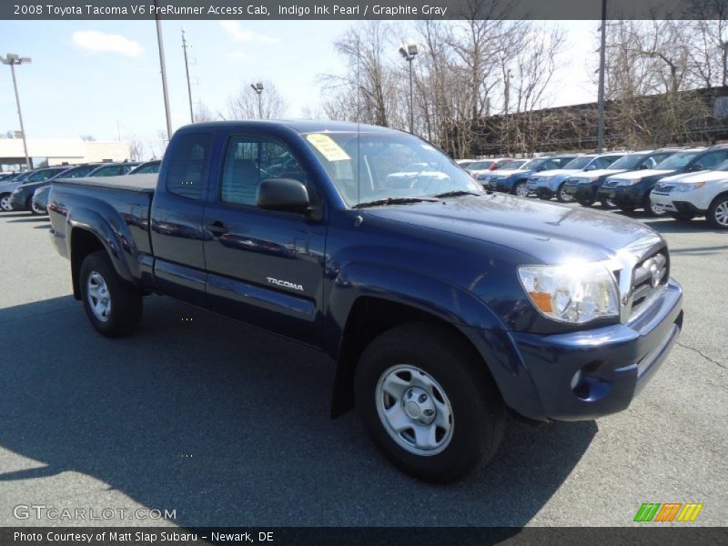 Indigo Ink Pearl / Graphite Gray 2008 Toyota Tacoma V6 PreRunner Access Cab