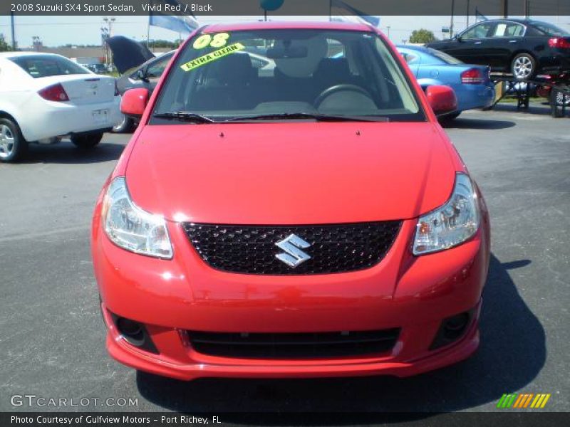 Vivid Red / Black 2008 Suzuki SX4 Sport Sedan