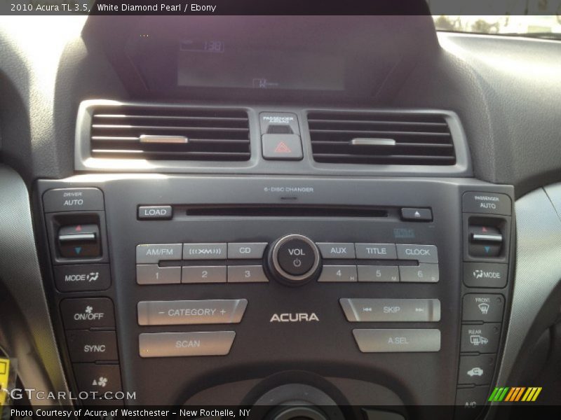 White Diamond Pearl / Ebony 2010 Acura TL 3.5
