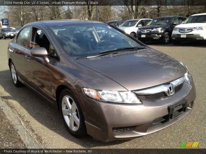 Urban Titanium Metallic / Black 2009 Honda Civic LX-S Sedan