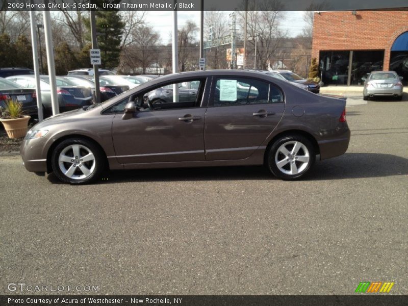 Urban Titanium Metallic / Black 2009 Honda Civic LX-S Sedan