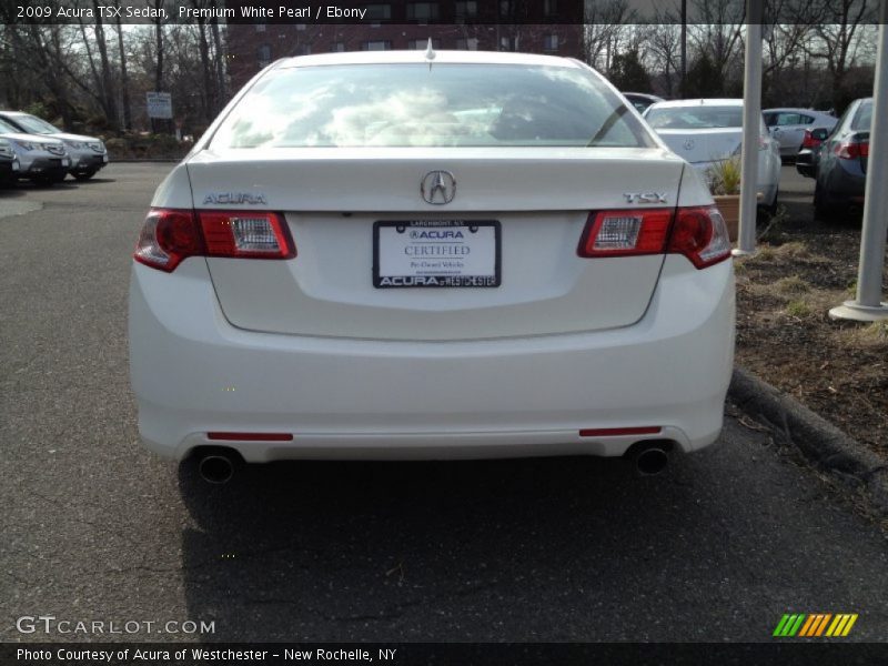 Premium White Pearl / Ebony 2009 Acura TSX Sedan