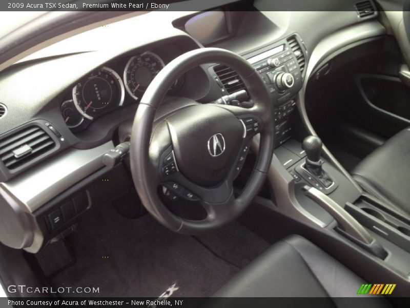 Premium White Pearl / Ebony 2009 Acura TSX Sedan