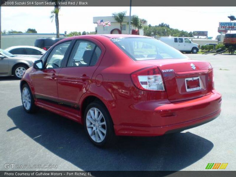 Vivid Red / Black 2008 Suzuki SX4 Sport Sedan