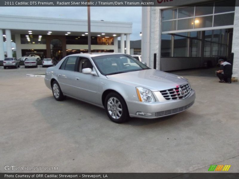 Radiant Silver Metallic / Titanium/Dark Titanium Accents 2011 Cadillac DTS Premium
