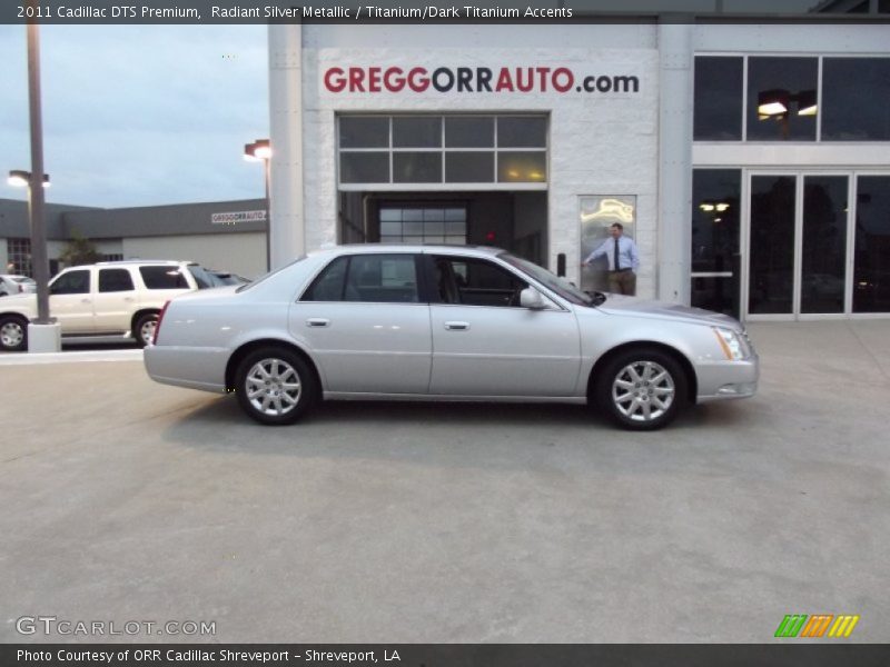 Radiant Silver Metallic / Titanium/Dark Titanium Accents 2011 Cadillac DTS Premium