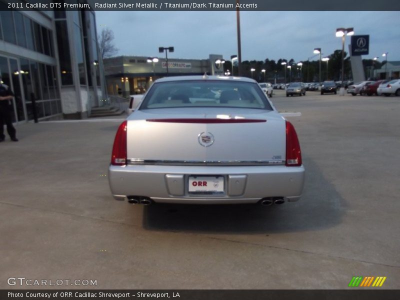 Radiant Silver Metallic / Titanium/Dark Titanium Accents 2011 Cadillac DTS Premium