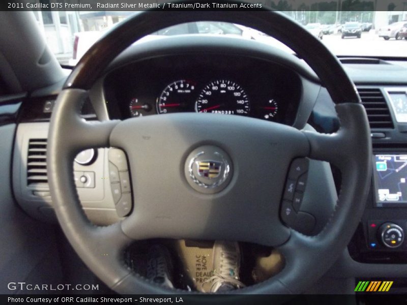 Radiant Silver Metallic / Titanium/Dark Titanium Accents 2011 Cadillac DTS Premium