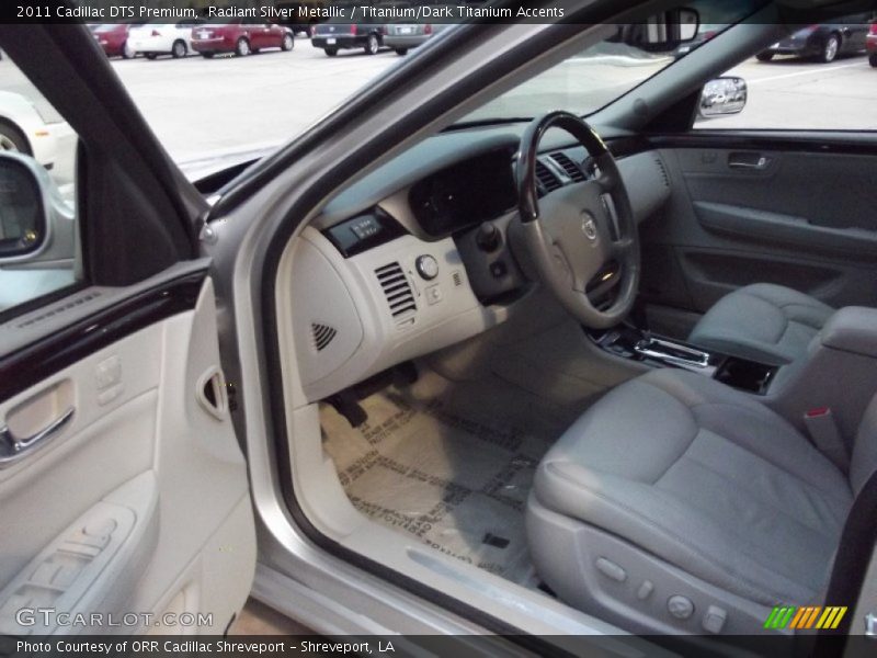 Radiant Silver Metallic / Titanium/Dark Titanium Accents 2011 Cadillac DTS Premium