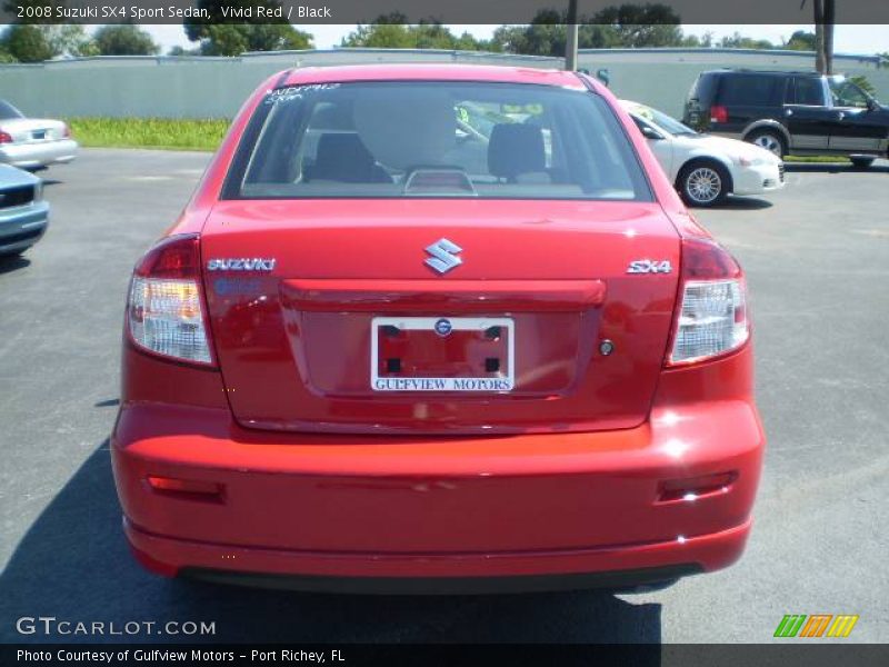 Vivid Red / Black 2008 Suzuki SX4 Sport Sedan