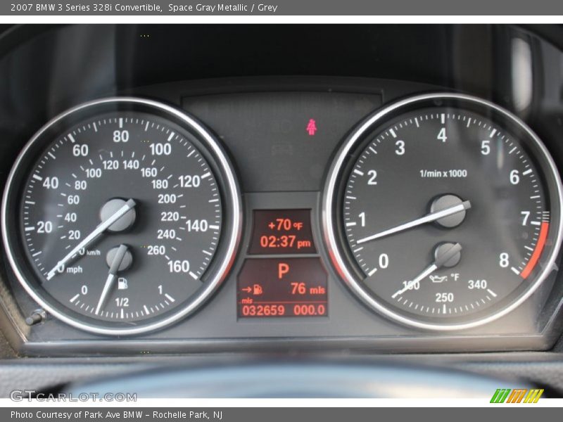 Space Gray Metallic / Grey 2007 BMW 3 Series 328i Convertible