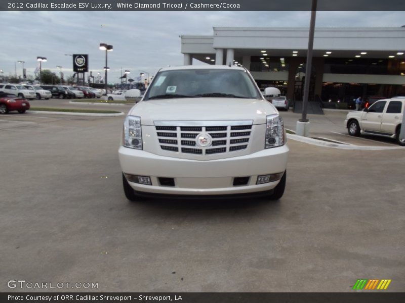 White Diamond Tricoat / Cashmere/Cocoa 2012 Cadillac Escalade ESV Luxury