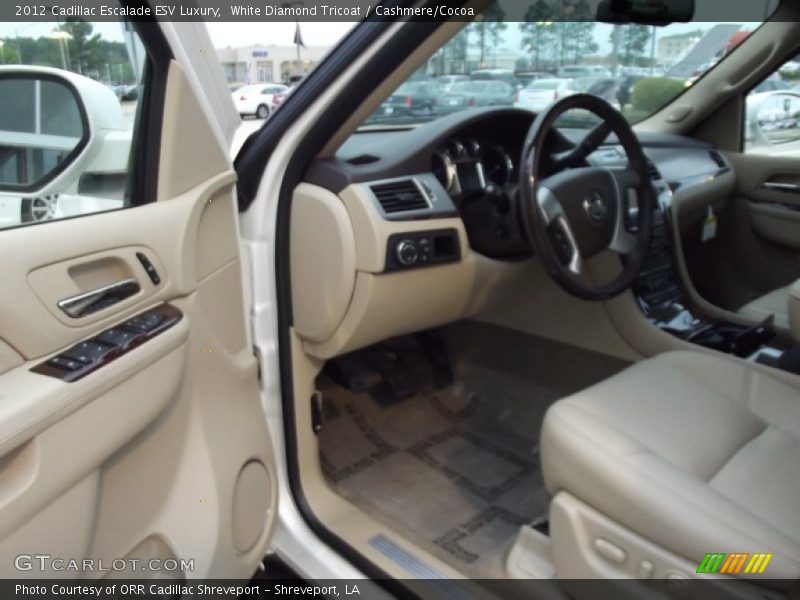 White Diamond Tricoat / Cashmere/Cocoa 2012 Cadillac Escalade ESV Luxury