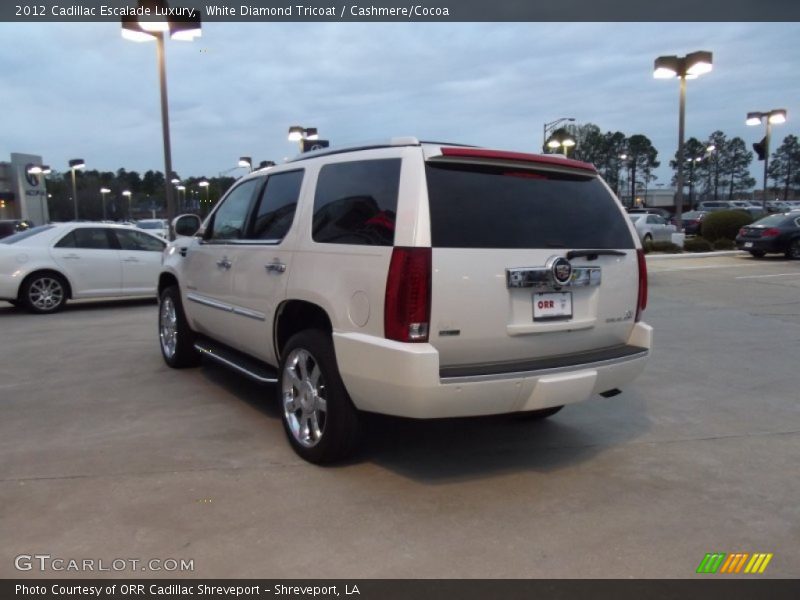 White Diamond Tricoat / Cashmere/Cocoa 2012 Cadillac Escalade Luxury