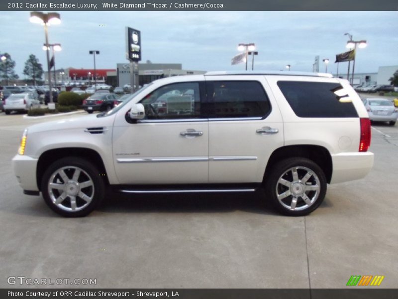 White Diamond Tricoat / Cashmere/Cocoa 2012 Cadillac Escalade Luxury