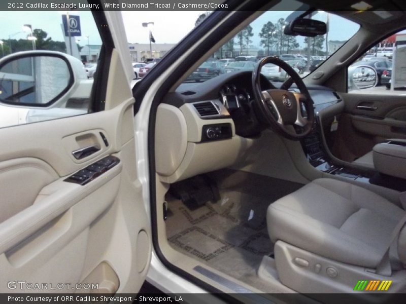 White Diamond Tricoat / Cashmere/Cocoa 2012 Cadillac Escalade Luxury