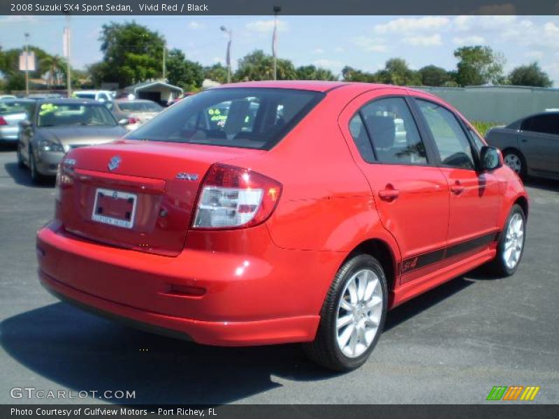Vivid Red / Black 2008 Suzuki SX4 Sport Sedan