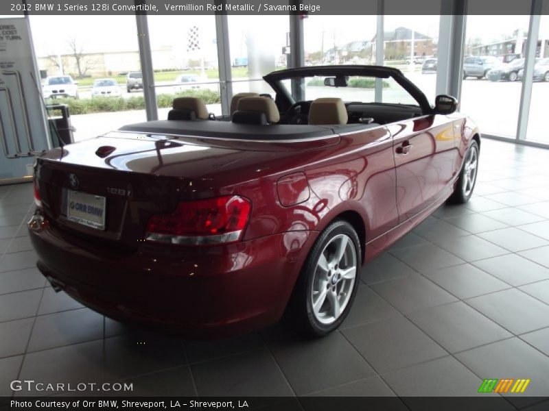 Vermillion Red Metallic / Savanna Beige 2012 BMW 1 Series 128i Convertible