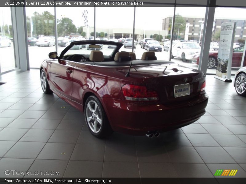 Vermillion Red Metallic / Savanna Beige 2012 BMW 1 Series 128i Convertible