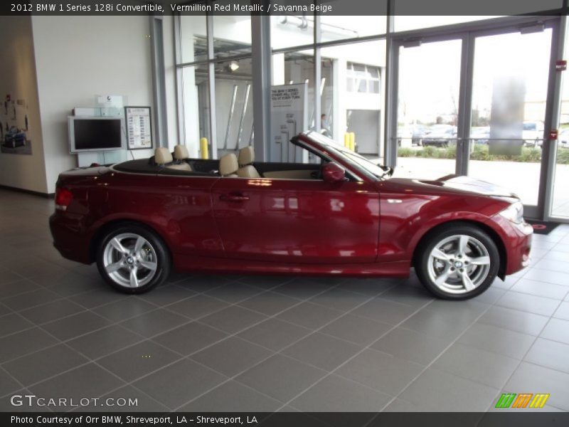 Vermillion Red Metallic / Savanna Beige 2012 BMW 1 Series 128i Convertible