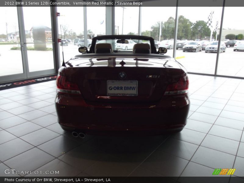Vermillion Red Metallic / Savanna Beige 2012 BMW 1 Series 128i Convertible