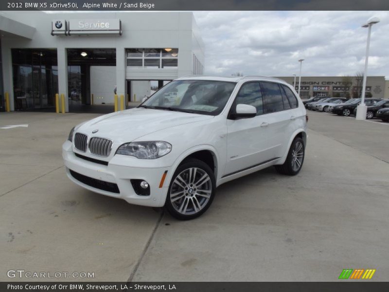 Alpine White / Sand Beige 2012 BMW X5 xDrive50i