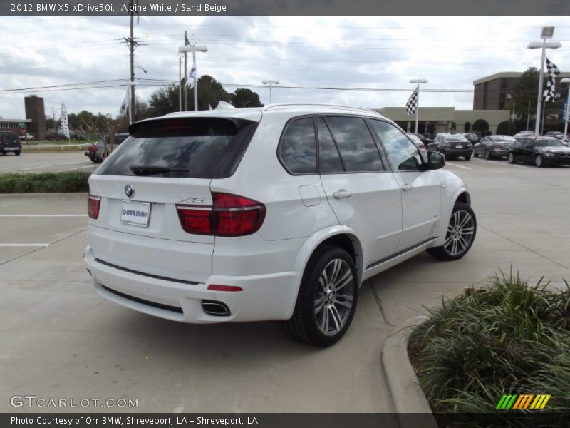 Alpine White / Sand Beige 2012 BMW X5 xDrive50i