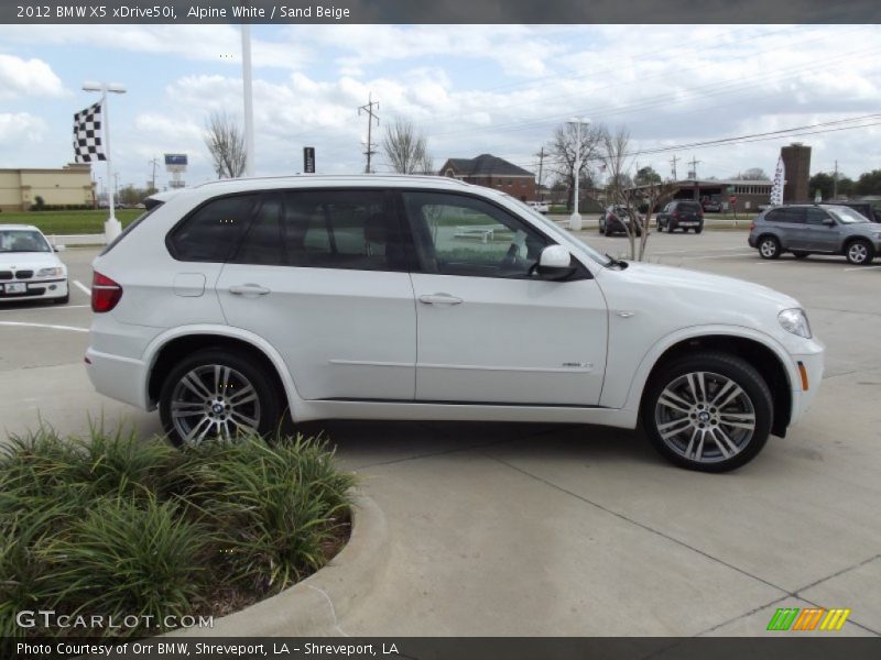 Alpine White / Sand Beige 2012 BMW X5 xDrive50i