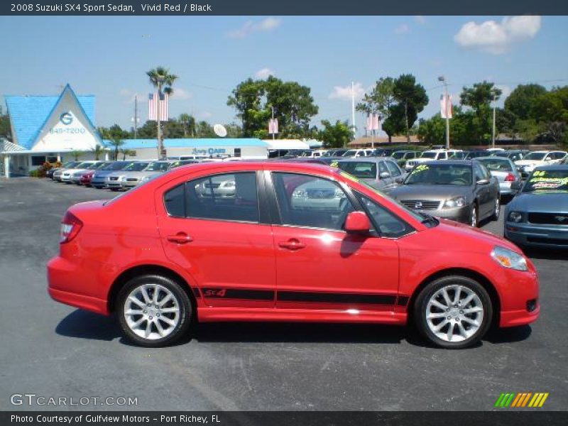 Vivid Red / Black 2008 Suzuki SX4 Sport Sedan