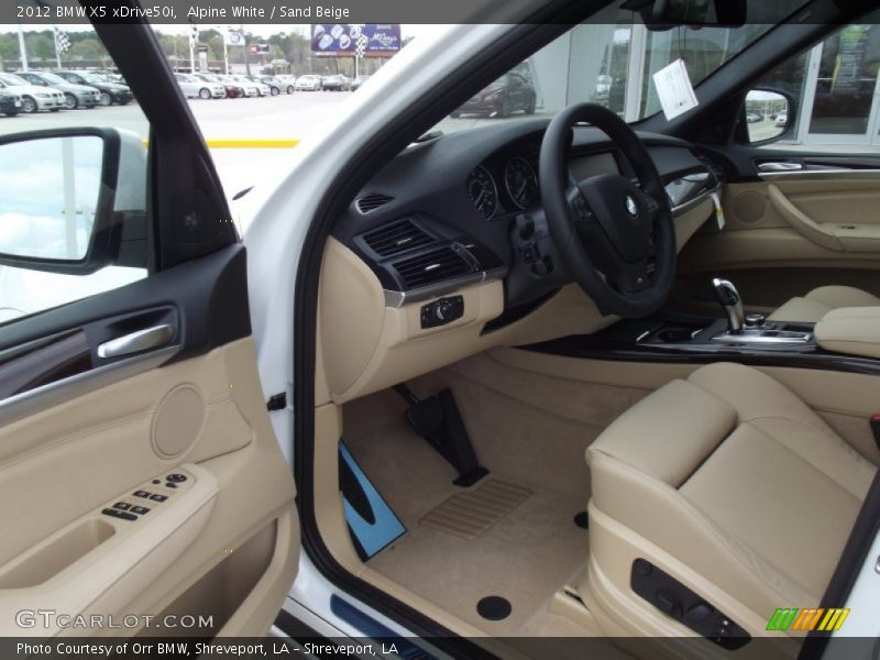 Alpine White / Sand Beige 2012 BMW X5 xDrive50i
