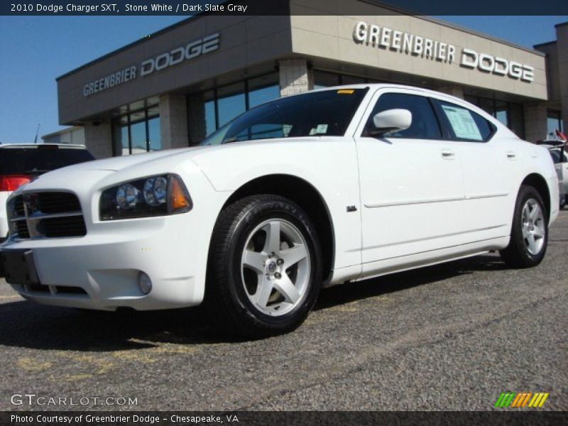 Stone White / Dark Slate Gray 2010 Dodge Charger SXT