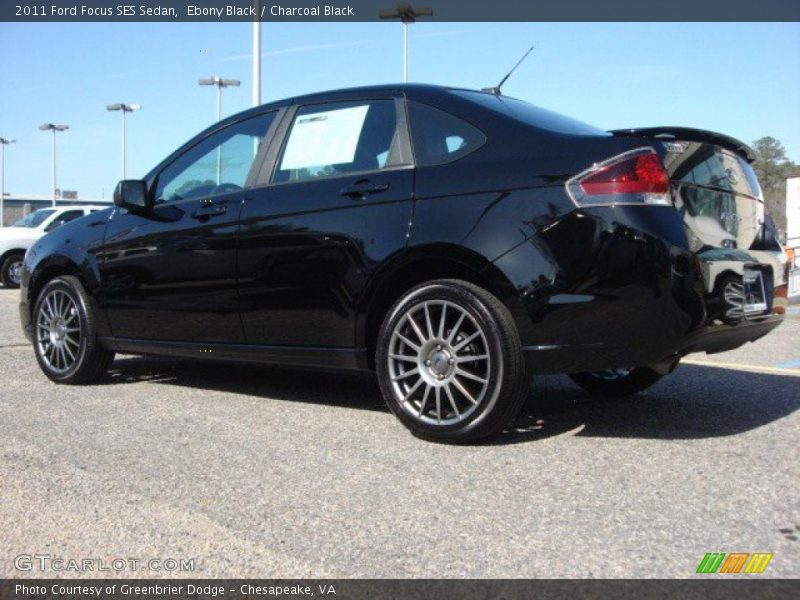 Ebony Black / Charcoal Black 2011 Ford Focus SES Sedan