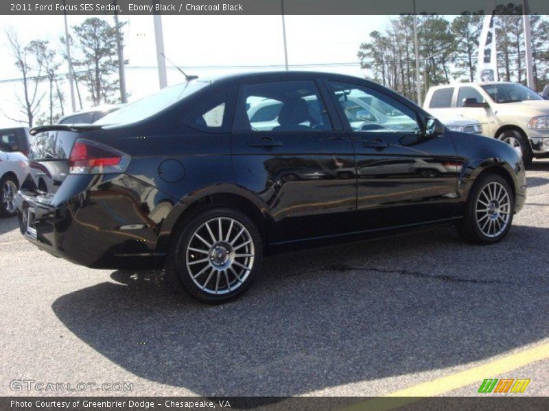 Ebony Black / Charcoal Black 2011 Ford Focus SES Sedan