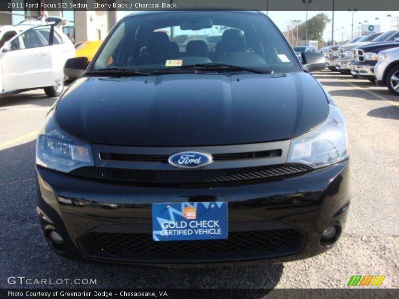 Ebony Black / Charcoal Black 2011 Ford Focus SES Sedan