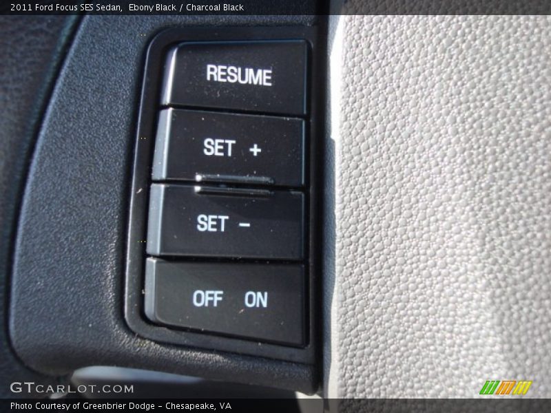 Ebony Black / Charcoal Black 2011 Ford Focus SES Sedan