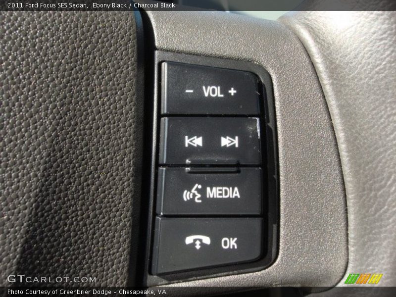 Ebony Black / Charcoal Black 2011 Ford Focus SES Sedan