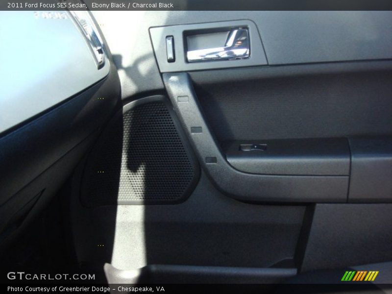 Ebony Black / Charcoal Black 2011 Ford Focus SES Sedan