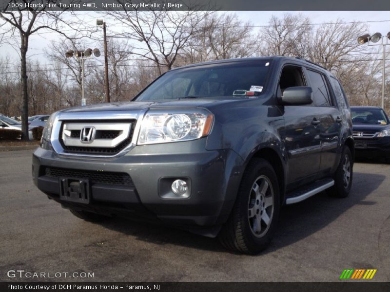 Nimbus Gray Metallic / Beige 2009 Honda Pilot Touring 4WD