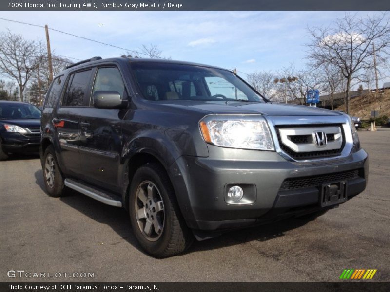 Nimbus Gray Metallic / Beige 2009 Honda Pilot Touring 4WD