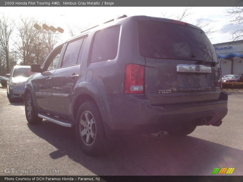 Nimbus Gray Metallic / Beige 2009 Honda Pilot Touring 4WD