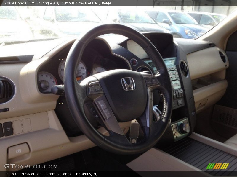 Nimbus Gray Metallic / Beige 2009 Honda Pilot Touring 4WD