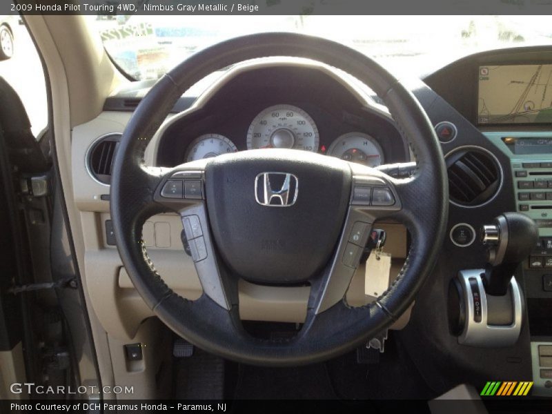 Nimbus Gray Metallic / Beige 2009 Honda Pilot Touring 4WD