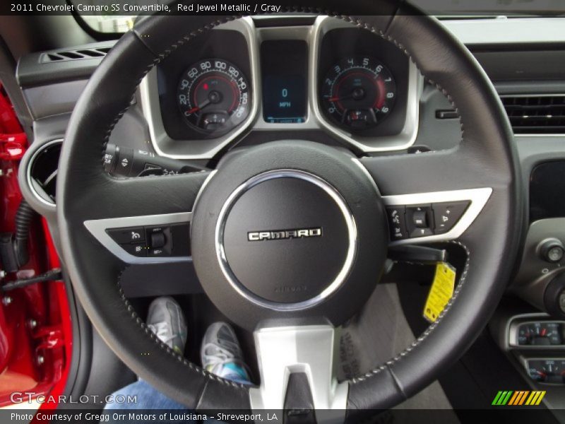 Red Jewel Metallic / Gray 2011 Chevrolet Camaro SS Convertible