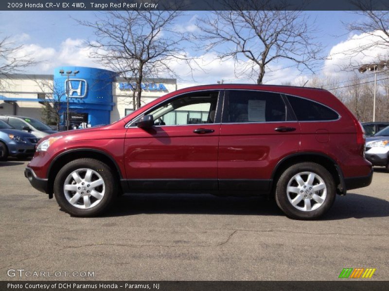 Tango Red Pearl / Gray 2009 Honda CR-V EX 4WD