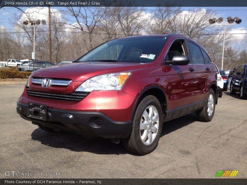 Tango Red Pearl / Gray 2009 Honda CR-V EX 4WD