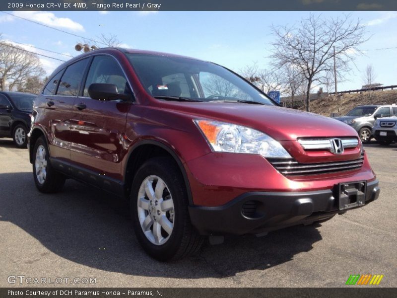 Tango Red Pearl / Gray 2009 Honda CR-V EX 4WD