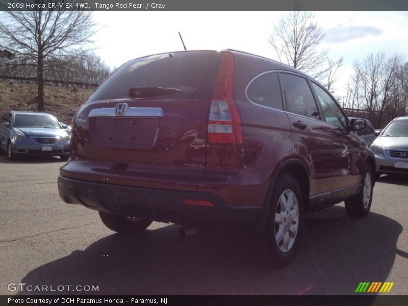 Tango Red Pearl / Gray 2009 Honda CR-V EX 4WD