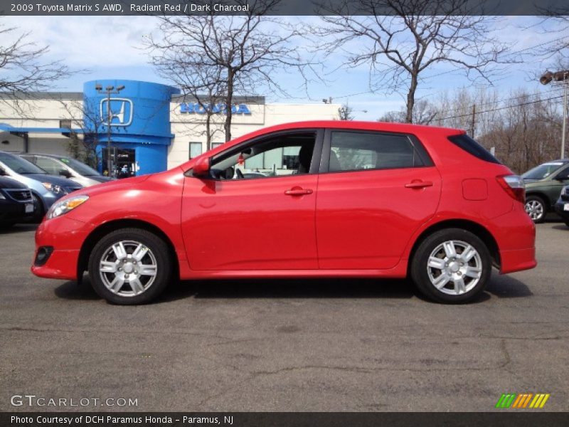 Radiant Red / Dark Charcoal 2009 Toyota Matrix S AWD